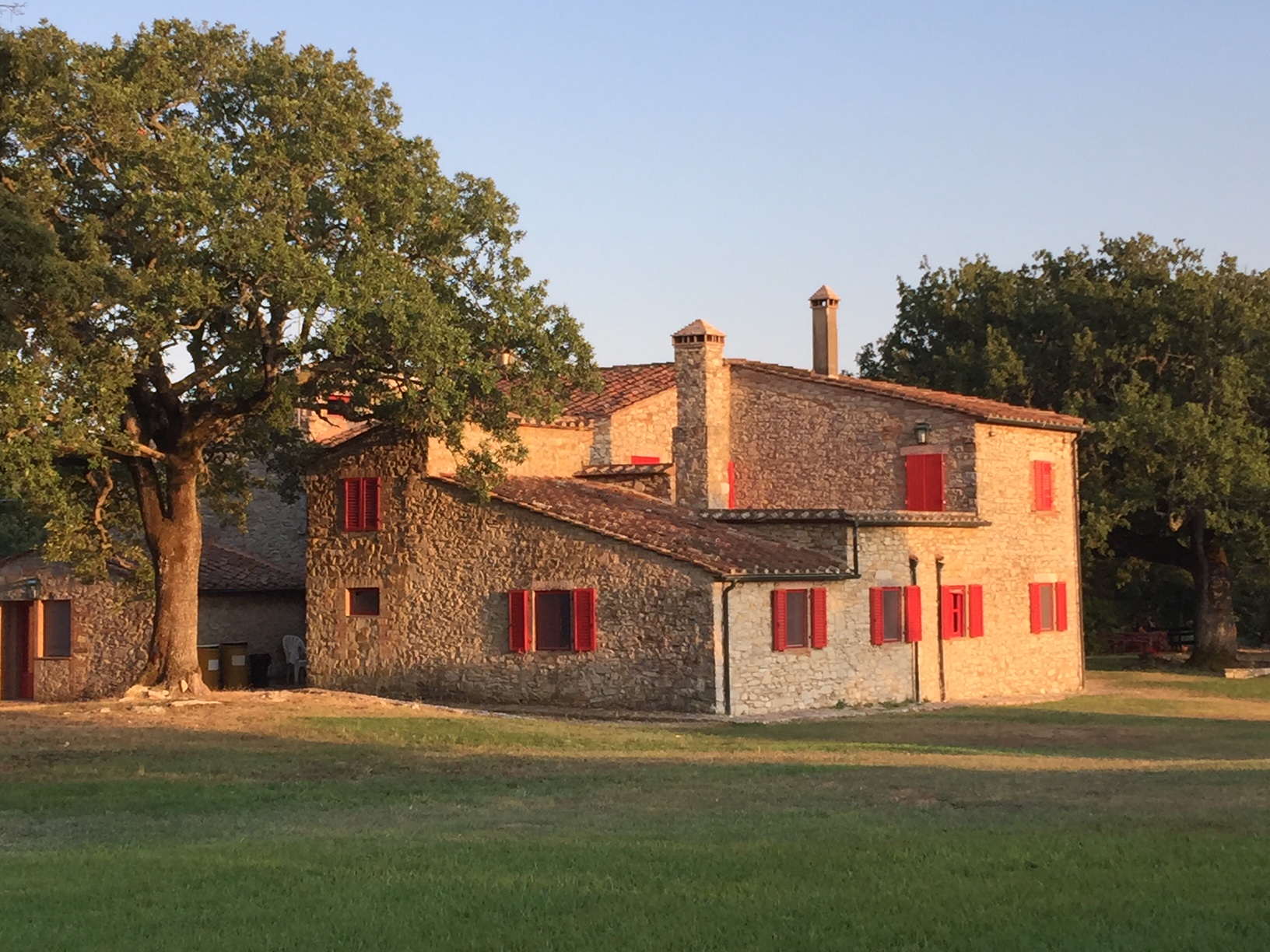 Aerial view of Poggio Felice estate in Tuscany